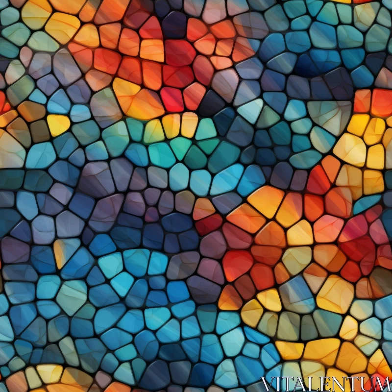 Colorful Pebbles Seamless Pattern AI Image