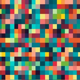 Colorful Pixelated Pattern - Unique Mosaic Design