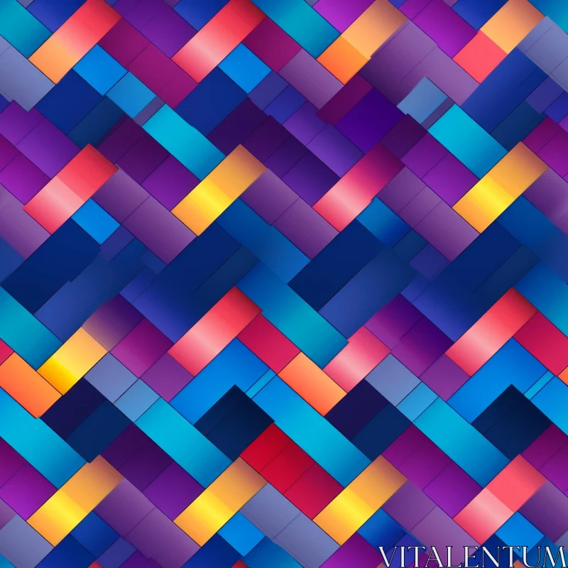 Multicolored Tiles Herringbone Pattern Background AI Image