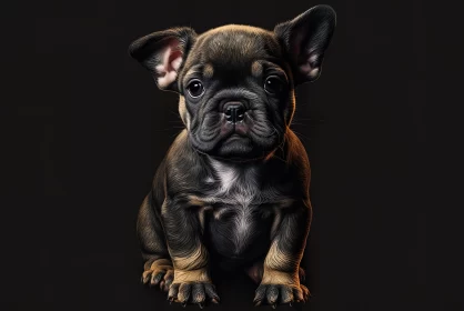 Realistic and Hyper-Detailed Portraiture of a Cute French Bulldog