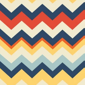 Retro 70s Zig Zag Pattern - Seamless Vector Design