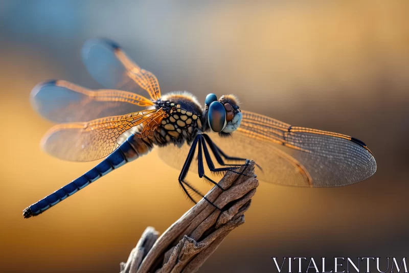 Dragonfly Portrait: Ethereal Beauty and Delicate Details AI Image
