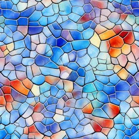 Blue Green Orange Yellow Tiles Texture