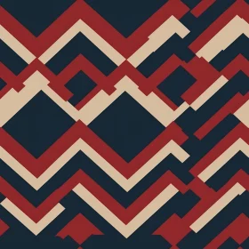 Dark Blue Geometric Seamless Pattern with Zigzag Lines