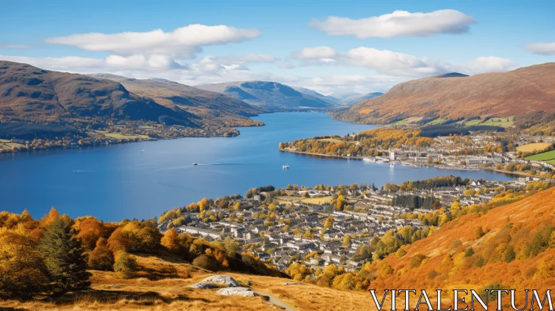 Captivating Autumn Views over a Serene Lake | Scottish Landscapes AI Image