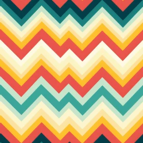 Retro Geometric Zig Zag Stripes Pattern