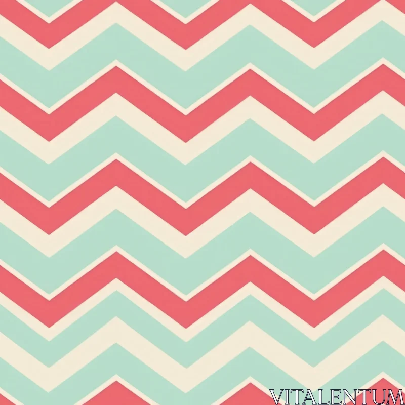 Chevron Seamless Pattern in Pink and Blue AI Image