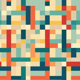 Colorful Pixel Pattern - Geometric Design