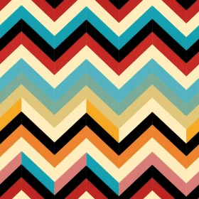 Retro Geometric Chevrons Seamless Pattern
