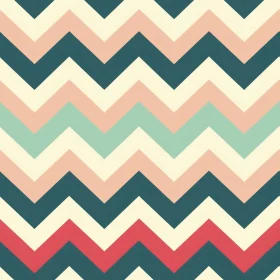 Retro Geometric Zig-Zag Stripes Pattern