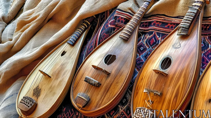 Saz: A Captivating Display of Traditional Musical Instruments AI Image