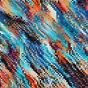Colorful Pixel Mosaic Geometric Pattern