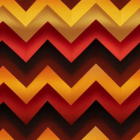 Retro Zigzag Chevrons in Orange and Brown