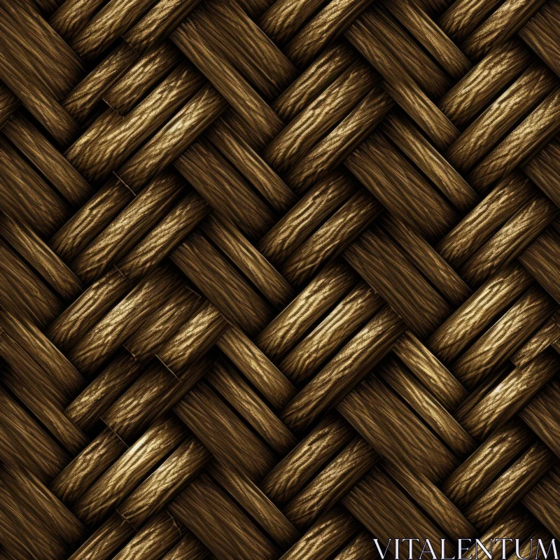 Brown Wicker Basket Texture - Seamless Design AI Image