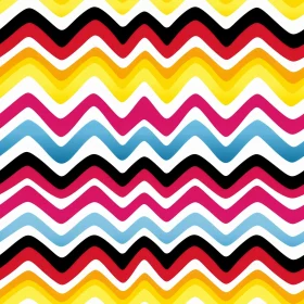 Colorful Rainbow Waves Seamless Pattern for Digital Projects
