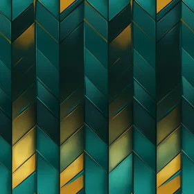 Green and Gold Chevron Herringbone Pattern on Dark Green Background