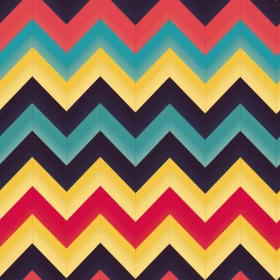 Vintage Retro Geometric Chevron Stripes Pattern