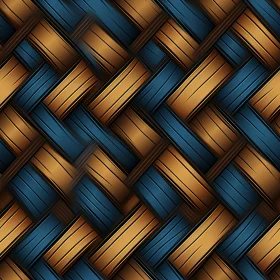 Warm Blue and Brown Striped Pattern - Seamless Design