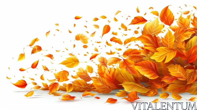 Captivating Autumn Leaves Composition | Beautiful Fall-themed Image AI Image