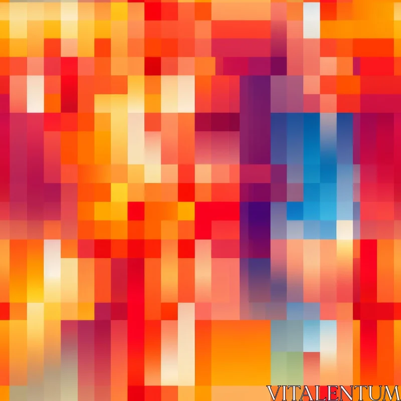 AI ART Colorful Geometric Pixel Mosaic Pattern