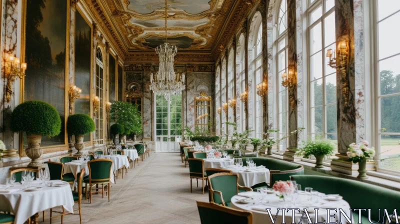 AI ART Opulent Dining Hall for Banquet | Baroque Grandeur