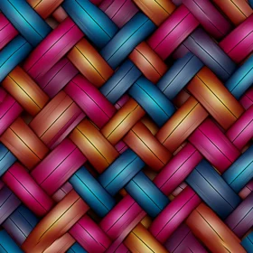 Colorful Basket Weave Seamless Pattern