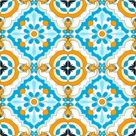 Colorful Tile Pattern - Detailed Design for Backgrounds