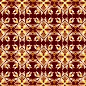 Interlocking Shapes Seamless Pattern in Deep Red and Light Gold