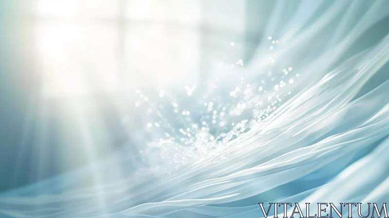 Soft Blue Abstract Background with Flowing Feel AI Image