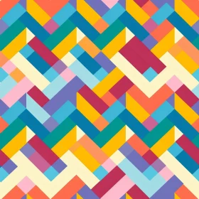 Chevron Geometric Pattern - Bright Colors