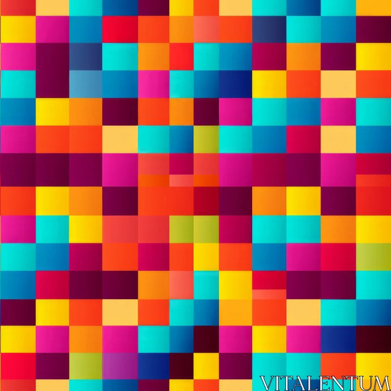 AI ART Colorful Pixel Pattern for Creative Projects