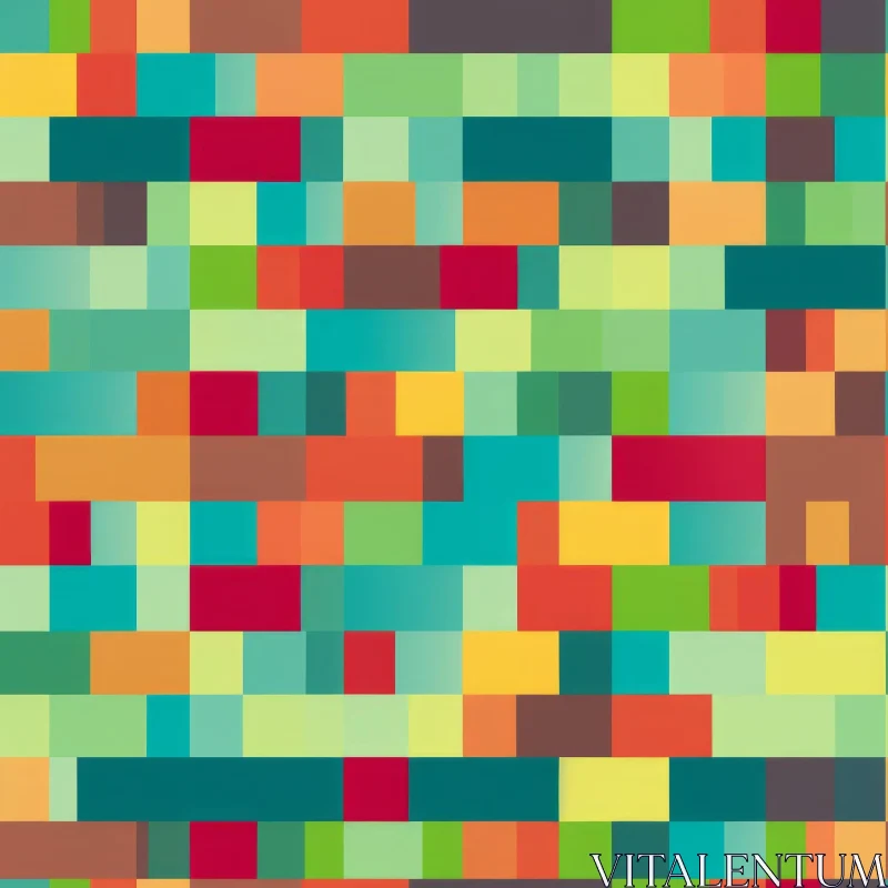 AI ART Pixelated Pattern Harmony - 2048x2048 Resolution
