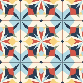 Retro Geometric Pattern in Multicolor | Background Design