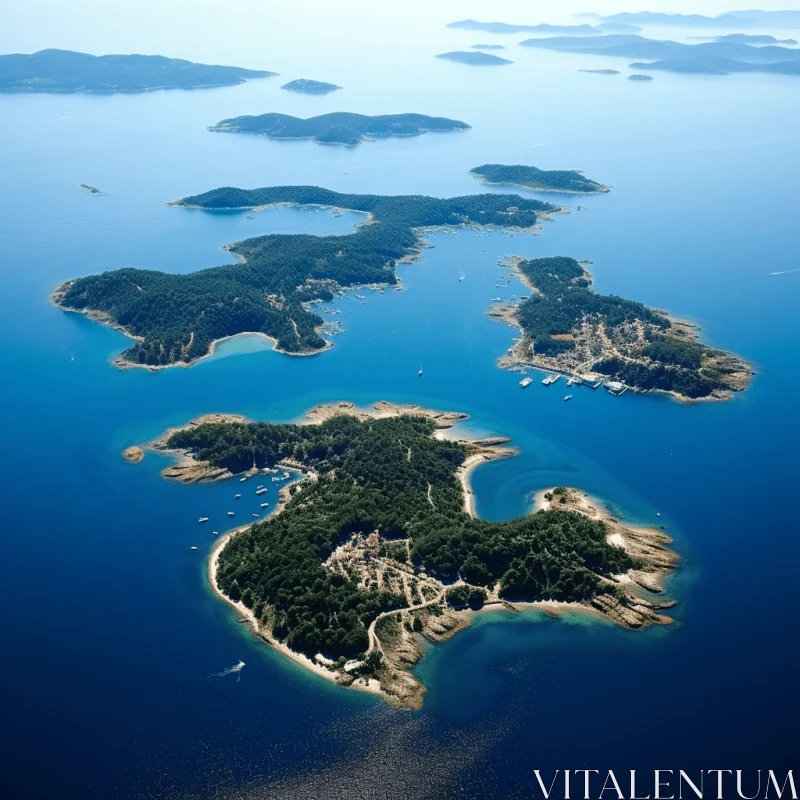 Captivating Islands in the Middle of the Ocean | Aerial Shots AI Image