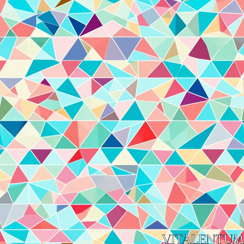AI ART Colorful Triangle Pattern - Seamless Design
