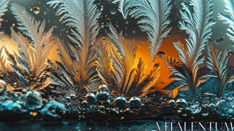 AI ART Delicate Frosty Window Pattern - Beauty and Fragility