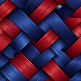 Elegant Blue and Red Ribbon Pattern - Seamless Design
