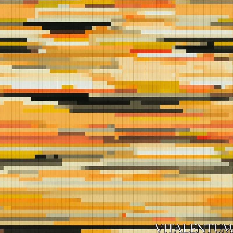 AI ART Pixelated Pattern - Warm and Inviting Design