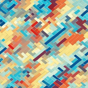 Blue and Orange Geometric Pattern Design