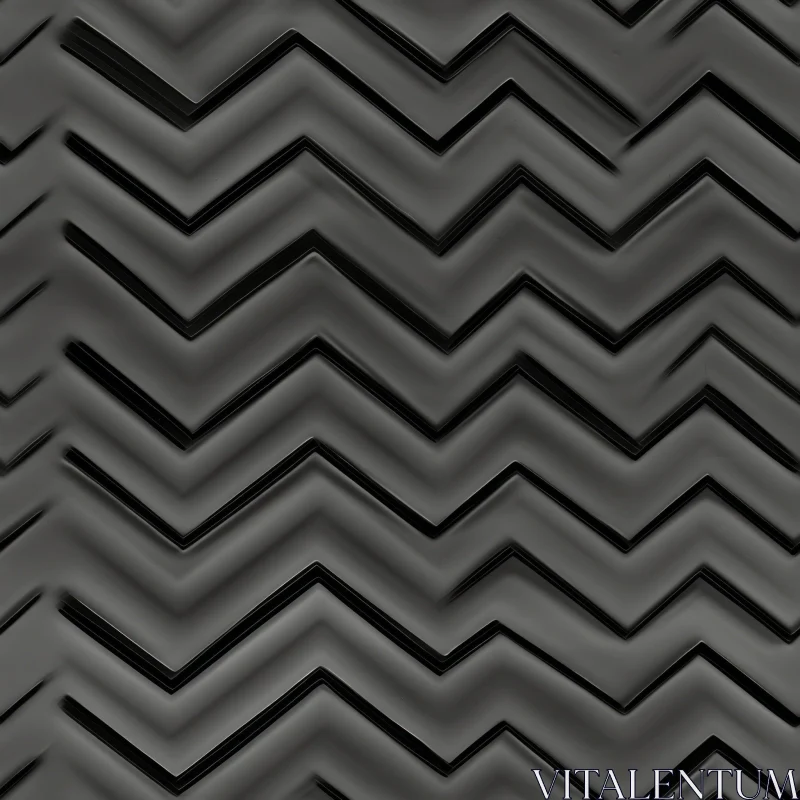 Sleek Black & Gray Chevron Pattern AI Image