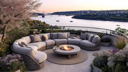 Stunning Terrace with River and City View: A Perfect Retreat