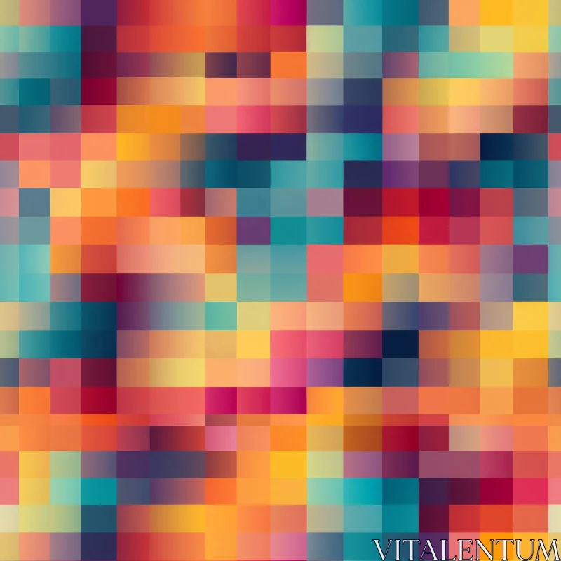 Colorful Pixel Pattern for Various Design Purposes AI Image