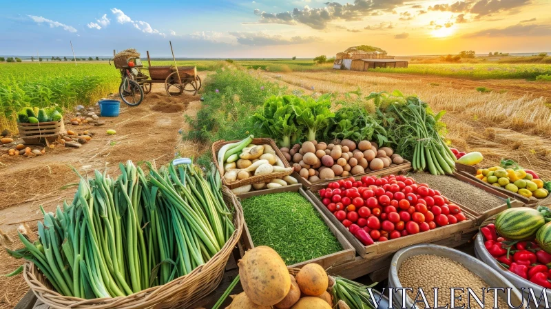 Bountiful Farmer's Market: Fresh Produce and Rural Charm AI Image