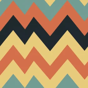 Retro Zig Zag Chevrons Pattern - Geometric Design