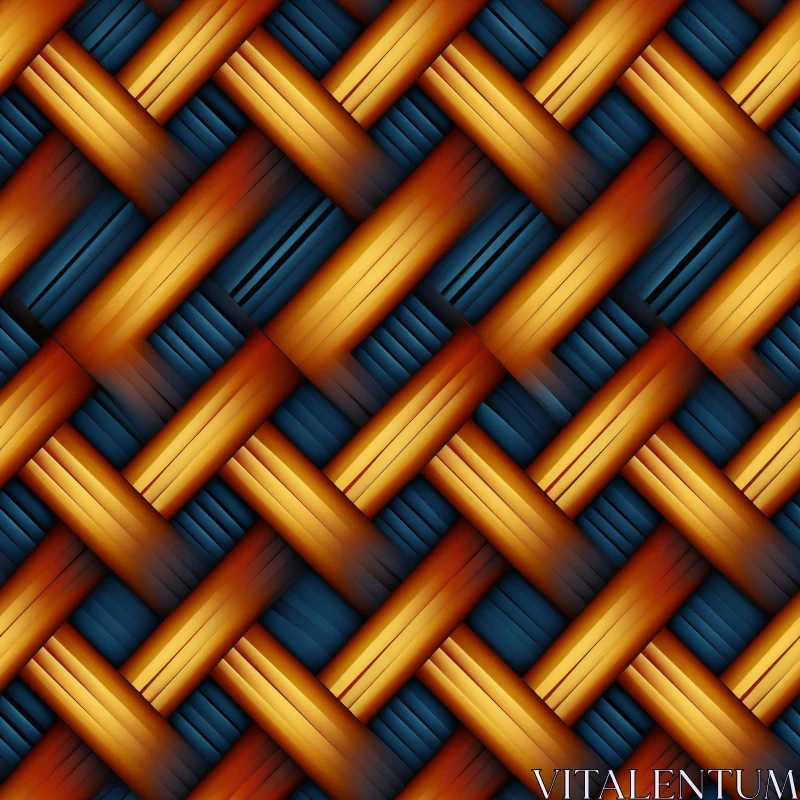 Basket Weave Seamless Pattern - 3D Effect AI Image