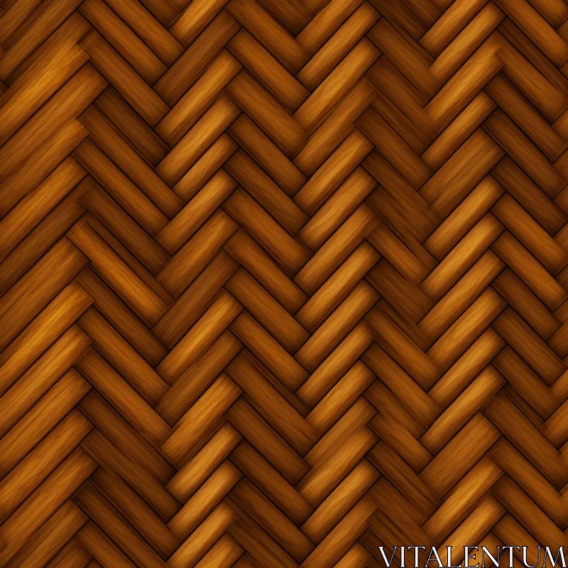 Brown Wicker Basket Texture | Seamless Herringbone Pattern AI Image
