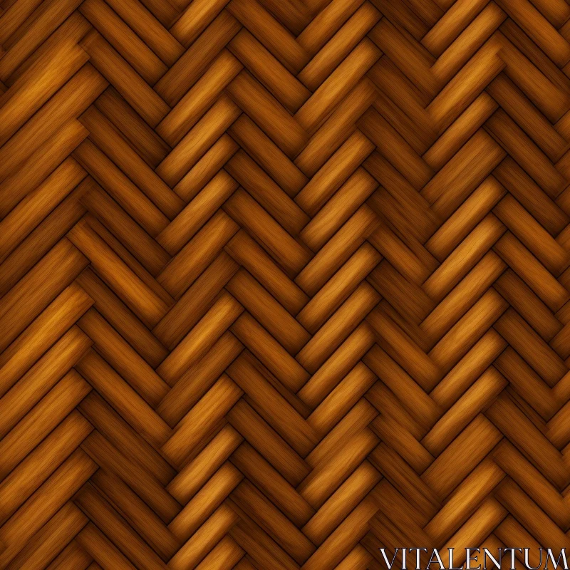 AI ART Brown Wicker Basket Texture | Seamless Herringbone Pattern