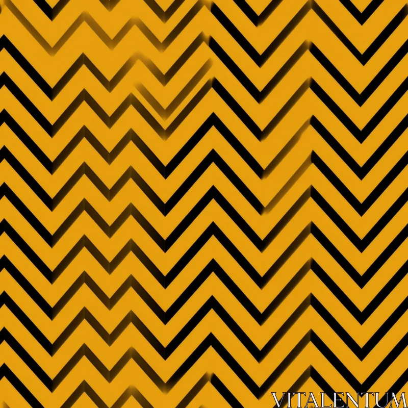 Chevron Zigzag Pattern in Black and Yellow AI Image