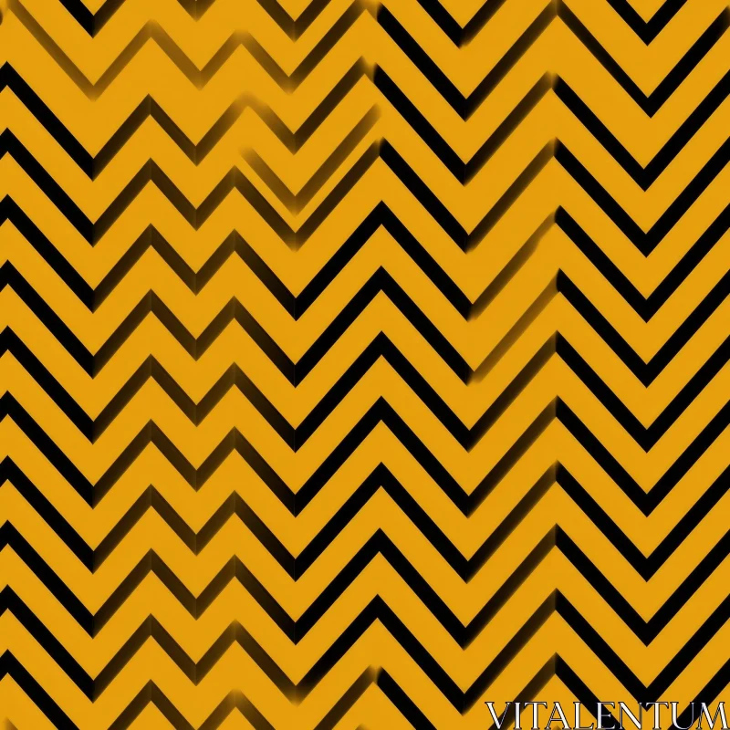 Chevron Zigzag Pattern in Black and Yellow