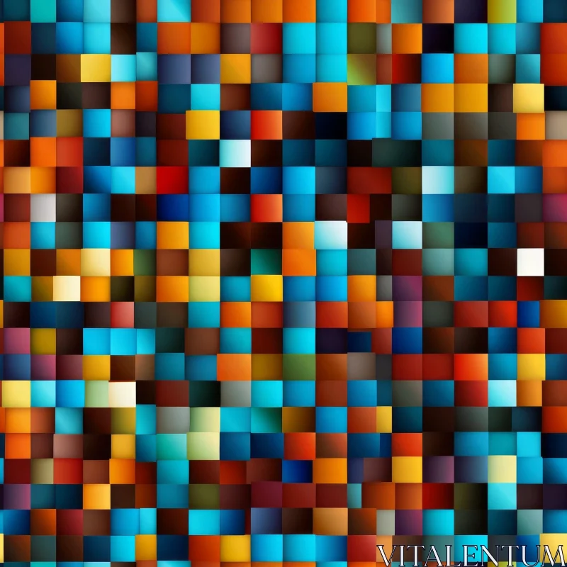 Colorful Mosaic Pattern - Modern Design for Backgrounds AI Image